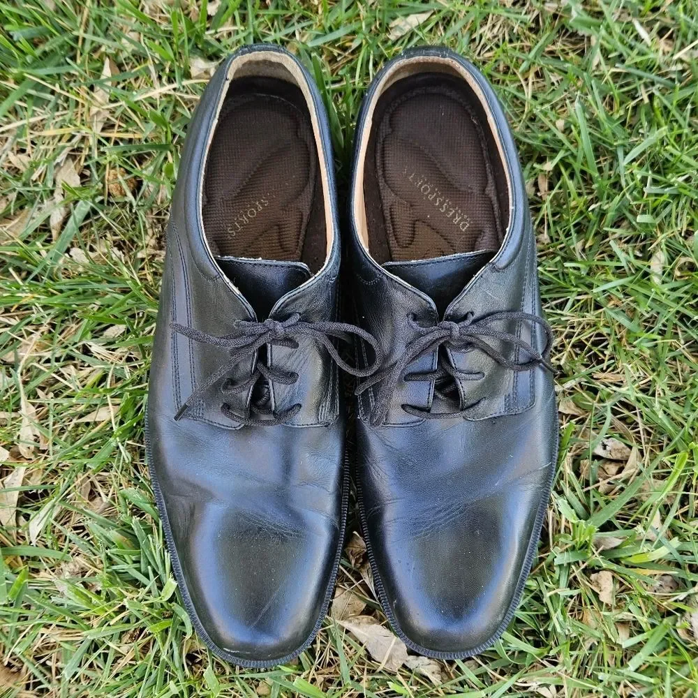 Rockport Classic Black Leather Men's Shoes Size 10.5W